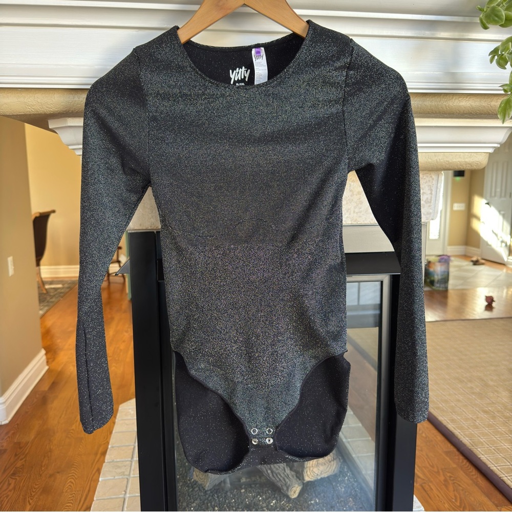 Yitty Naked Luxe Shapewear Black Sparkle Bodysuit Size XL/XXL
